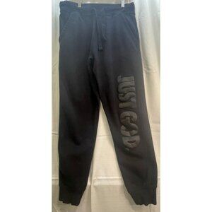 PA7016- GOD IS DOPE Black Graphic Sweatpants Ringspun Cotton Men’s Large